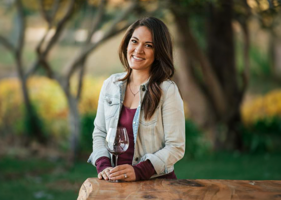 picture of Breauna Kanzler with a glass of wine