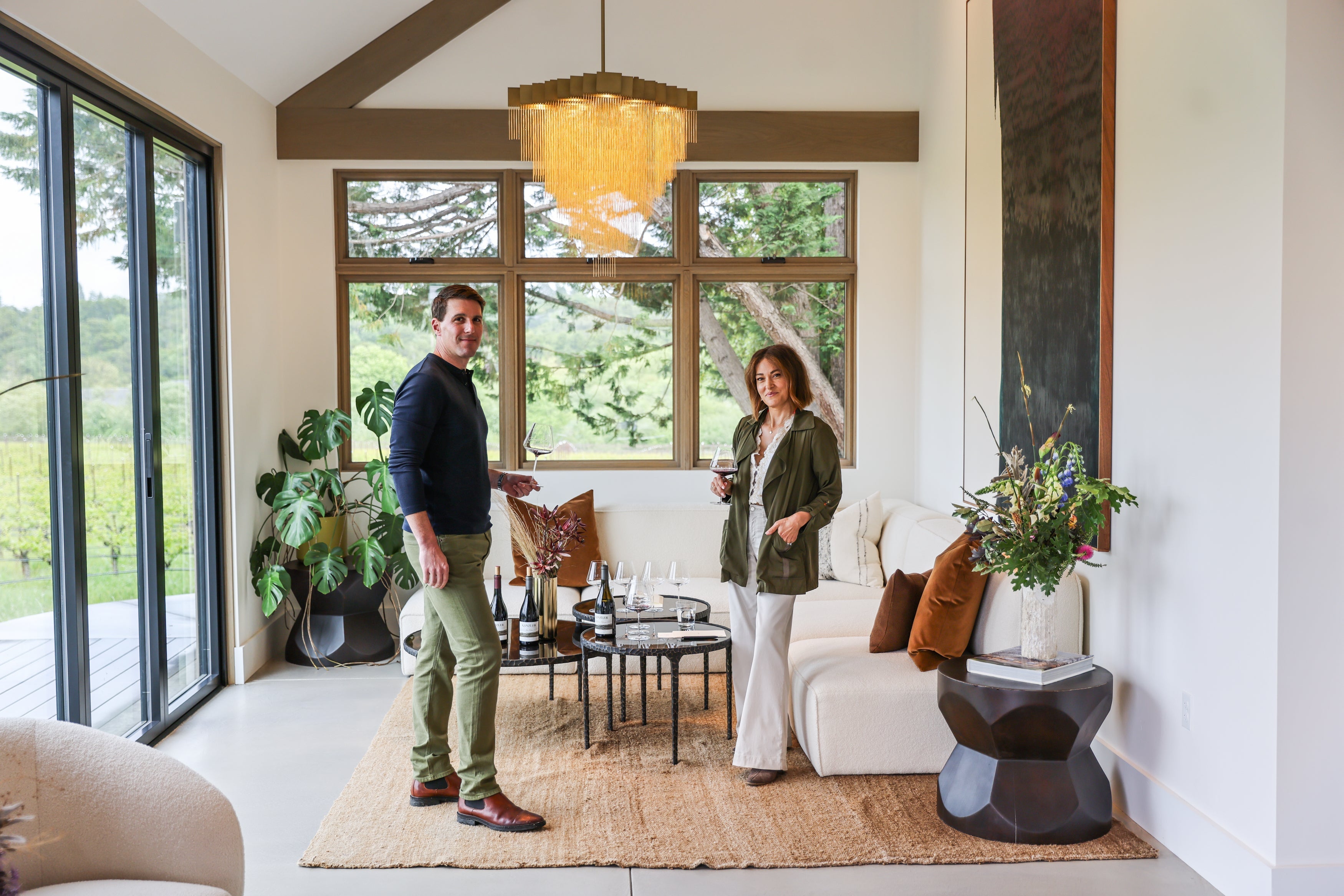 Two people standing on the Kanzler tasting room